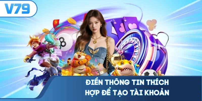 Điền thông tin thích hợp để tạo tài khoản